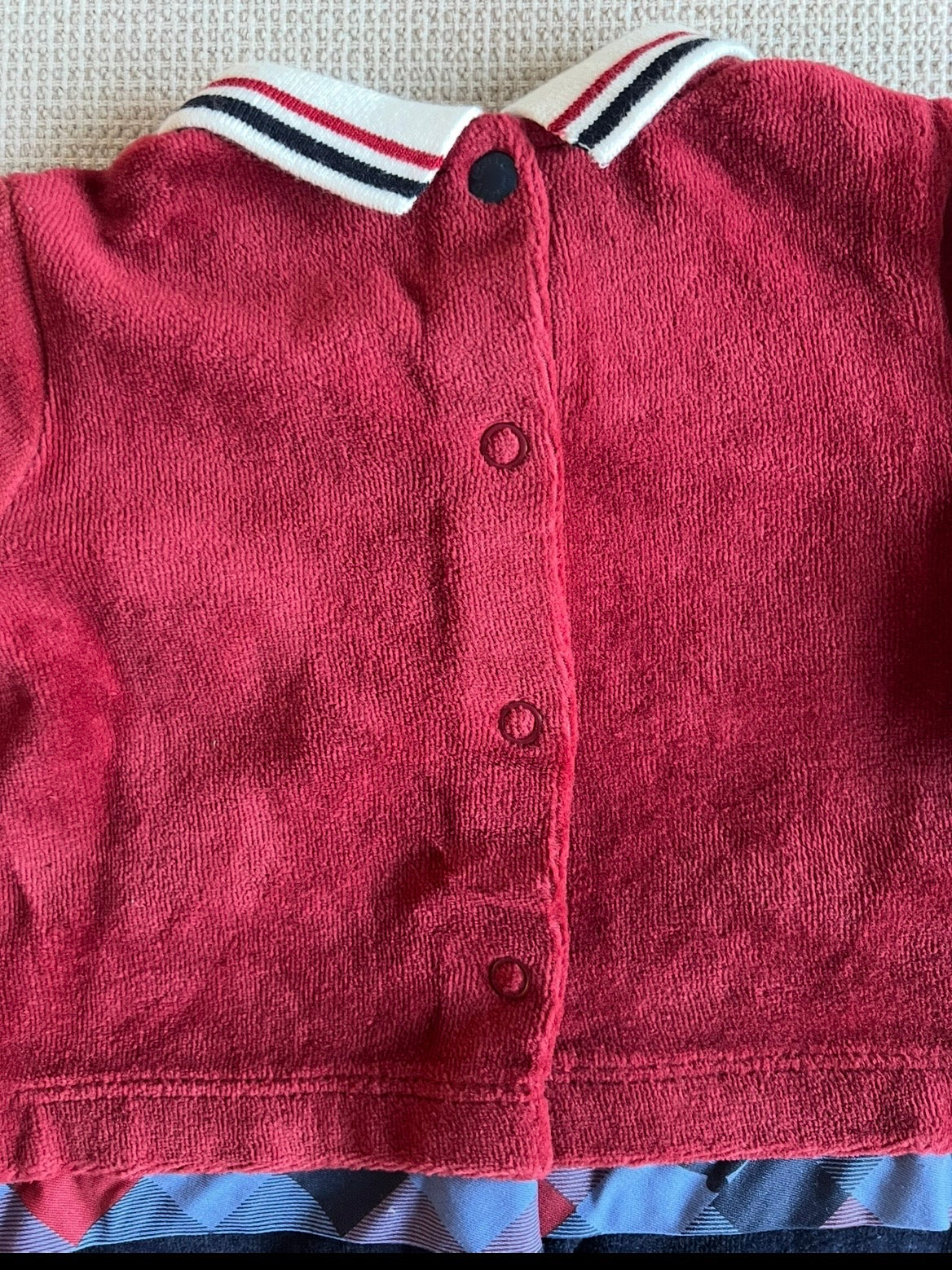 Grenouillère Chicco rouge & bleu marine