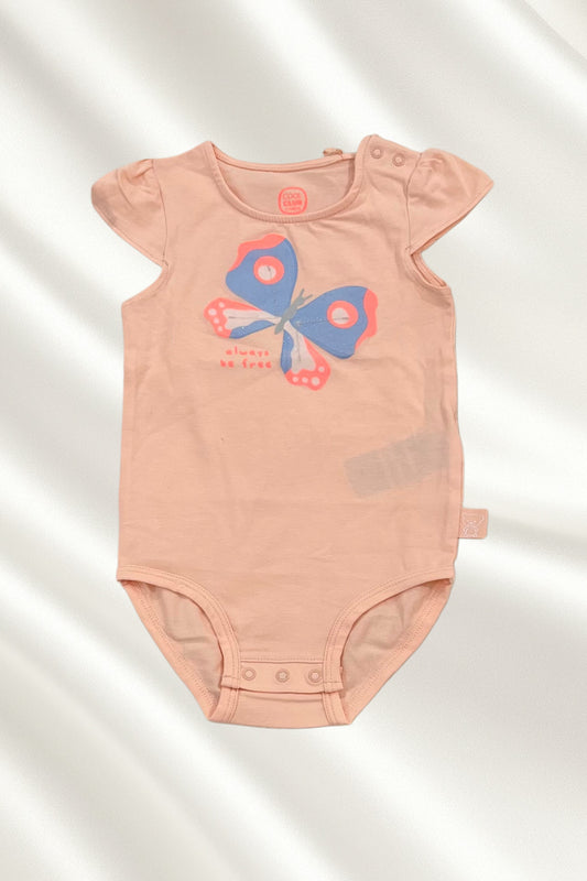 Body à mancherons motif papillon