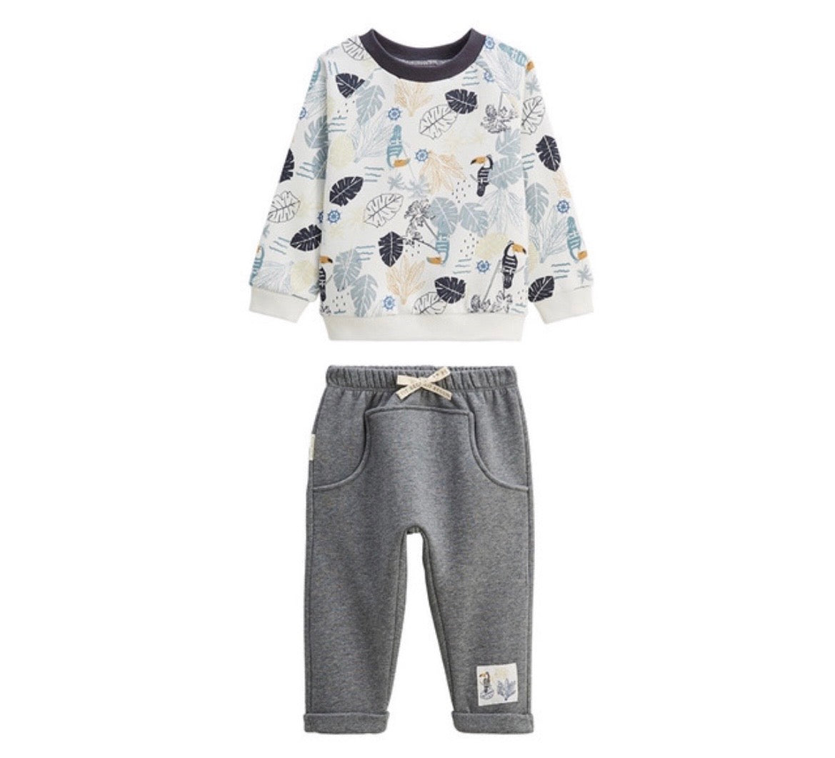 Ensemble 2 pcs sweat et pantalon en gris